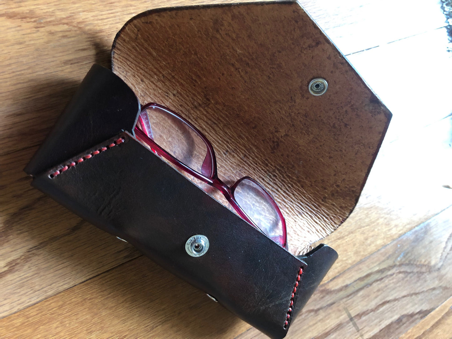 Leather Eyeglass case (brown)