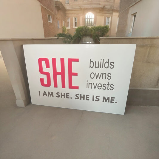 She builds